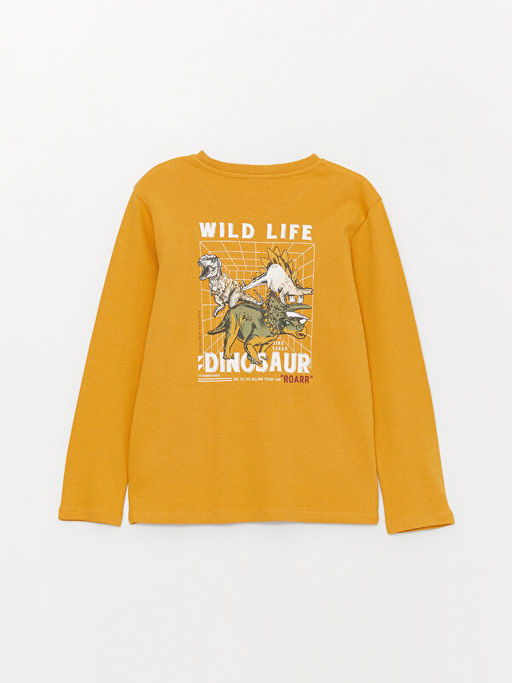 Bisiklet Yaka Bask?l? Uzun Kollu Erkek ?ocuk Ti??rt - Waikiki фото 3