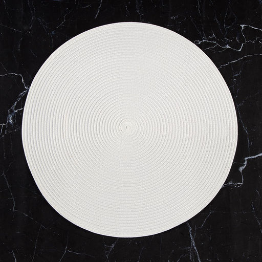 Набор салфеток сервировочных на стол Доляна Лофт, 4 шт, d=38 см, цвет белый  фото 14