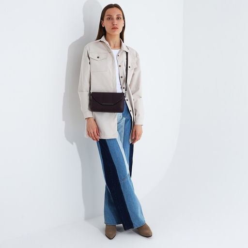 Сумка-клатч на магните, длинный ремень, цвет фиолетовый - Simaland фото 8