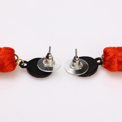 Серьги «Кисти» гармония, цвет красный, L кисти 8.5 см