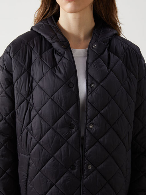 Kap??onlu Kapitone Oversize Kad?n ?i?me Mont