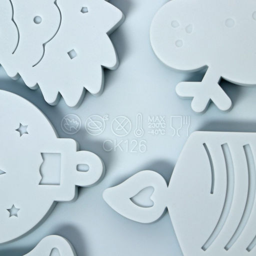 Форма для шоколада Доляна Новый год, силикон, 18.5?12.8?0.5 см, 8 ячеек, серая