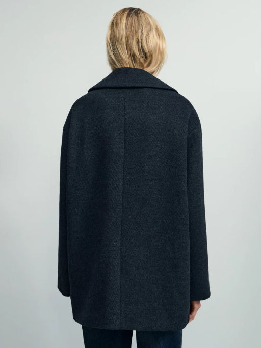 Двубортное полупальто свободного силуэта / Zarina фото 9