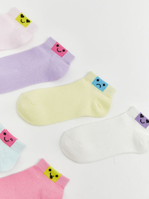 Desenli K?z ?ocuk Patik ?orap 7li