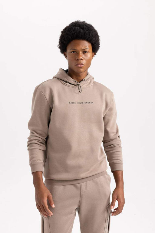 DeFactoFit Толстовка стандартного кроя с капюшоном и принтом фото 3