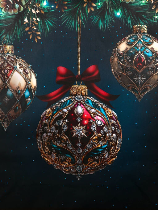 Цена за 2 шт. Пакет подарочный новогодний ламинированный, «Шар», 33×10×42.5 см