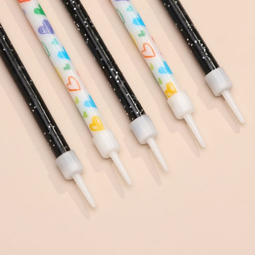 Свечи для торта Сердца, 12 шт., черные и белые - Страна карнавалия фото 4