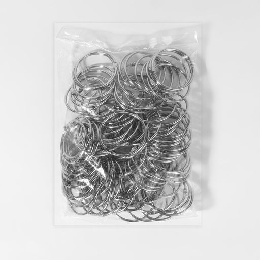 Цена за 100 шт. Кольцо для карниза, разъёмное, d=50/56 мм, цвет серебряный