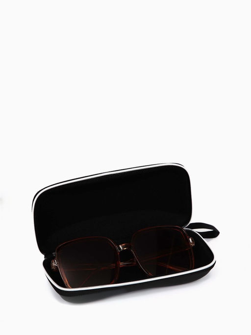 Футляр для очков на молнии «Шартр», длина 16.8 см, с ручкой, чёрный