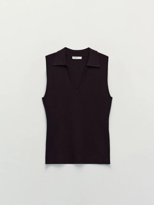 Вязаный топ из вискозы без рукавов ZR2604013301-27 / Zarina  фото 8