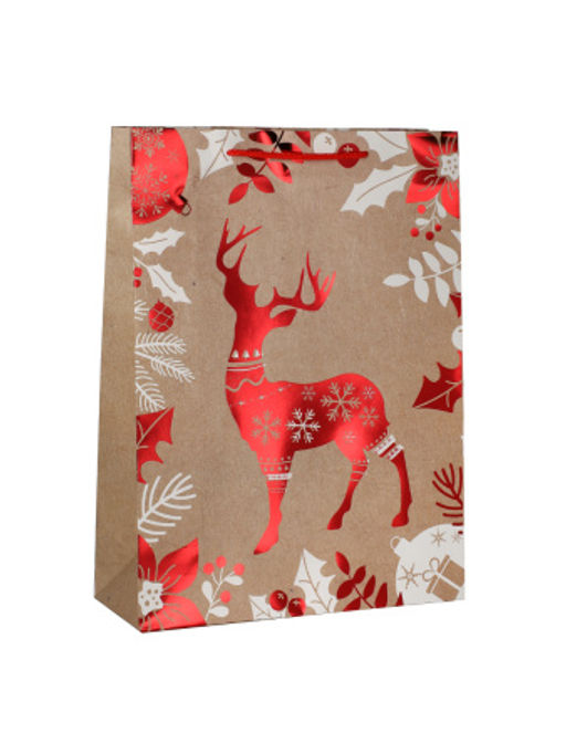 Пакет подарочный 31х42х12см Новый год / 6581ХL /уп 12/300/210 г - ГалеонТрейд фото 2