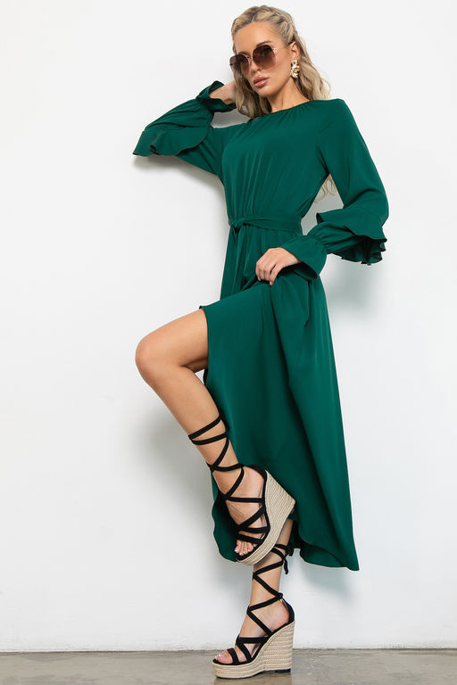 Платье Манящий аромат (изумрудный) - Эльза фото 4