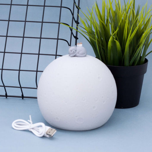 Ночник-антистресс "Lunar cat", 13 см, силикон