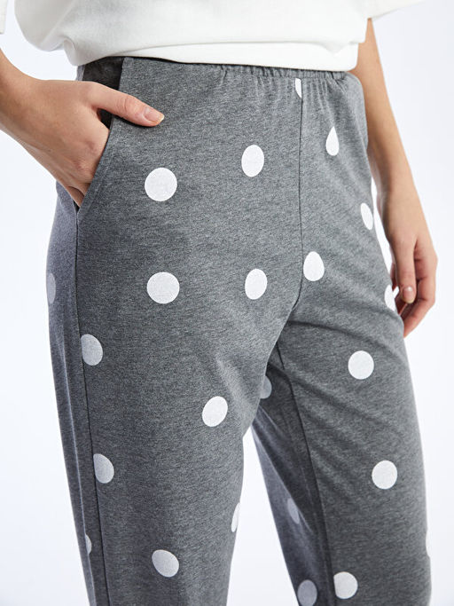 Beli Lastikli Puantiyeli Kad?n Jogger Pijama Alt - Waikiki фото 2