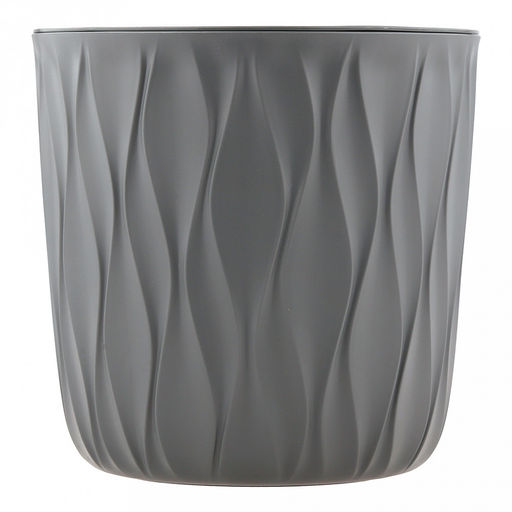 Горшок для цветов пластмассовый Desert 2,3л, д15,7см, h15,2см, дренажная вставка, серый (Россия) - Домашняя мода фото 2