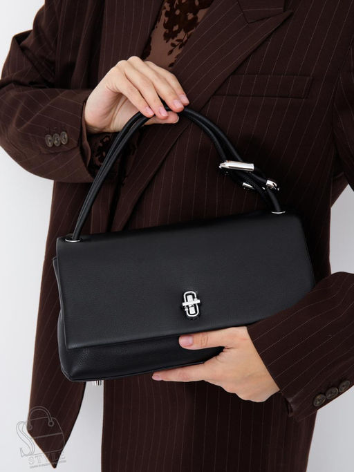 Сумка женская кожаная 8067Q black Polina&Eiterou