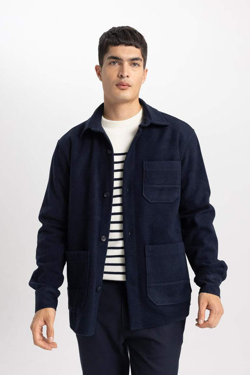 Рубашка обычного кроя с длинными рукавами и мягкой подкладкой - Defacto фото 6