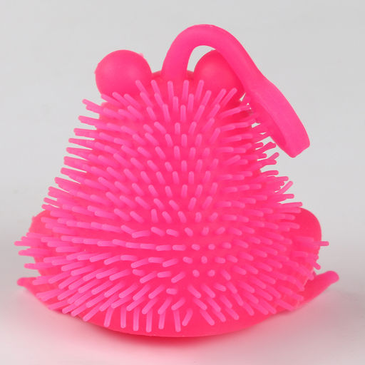 Цена за 8 шт. Мяч детский резиновый ёжка световой «Лягушка», цвета МИКС , в шоубоксе