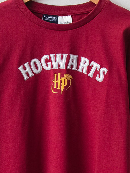 Bisiklet Yaka Harry Potter Bask?l? Uzun Kollu Erkek ?ocuk Ti??rt - Waikiki фото 3
