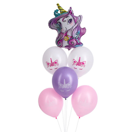 Воздушные шары «Единорог», 6 шт.