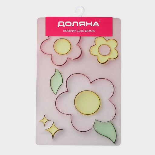 Коврик для дома Доляна Pink Flowers, влаговпитывающий, 40?60 см, розовый фото 11