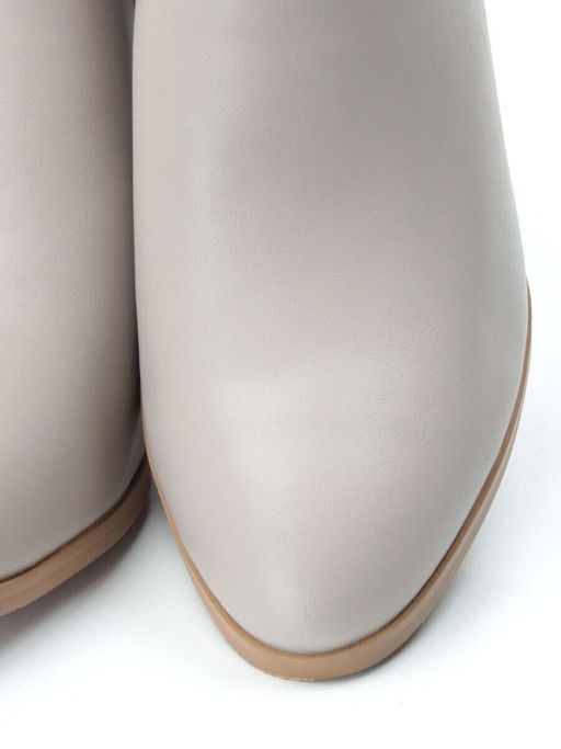 01-PCM359-2 GRAY/BEIGE Ботинки Челси демисезонные женские (натуральная кожа, байка)