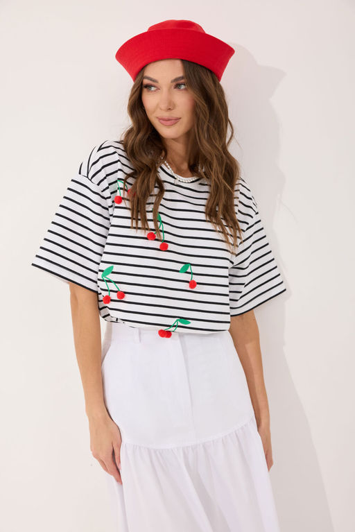 Джемпер LYUSHe 4070 полоска фото 7