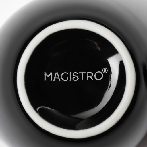 Кофейная пара фарфоровая Magistro Coffee time, 2 предмета: чашка 80 мл, блюдце d=11,5 см, цвет чёрный  фото 8