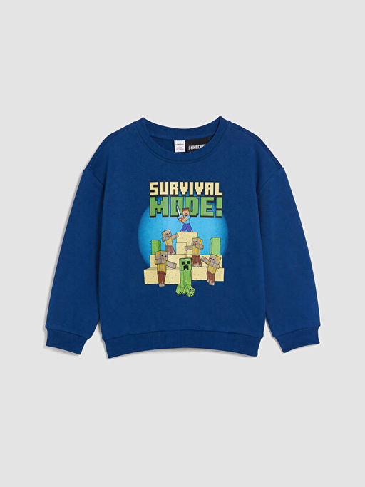 Minecraft Bask?l? Erkek ?ocuk Sweatshirt