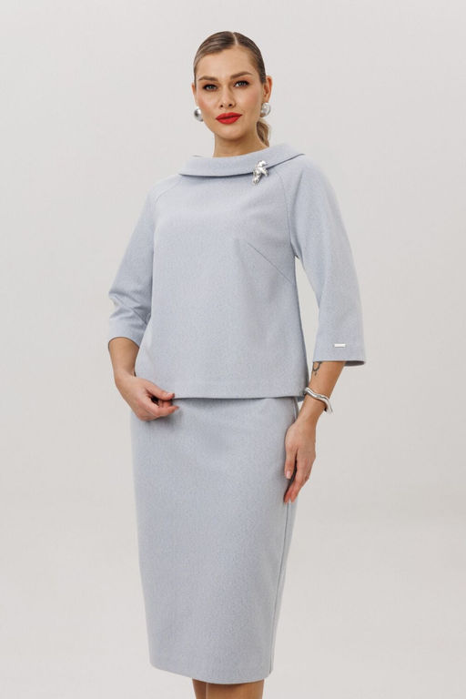 Костюм Anastasia 1163 серо-голубой