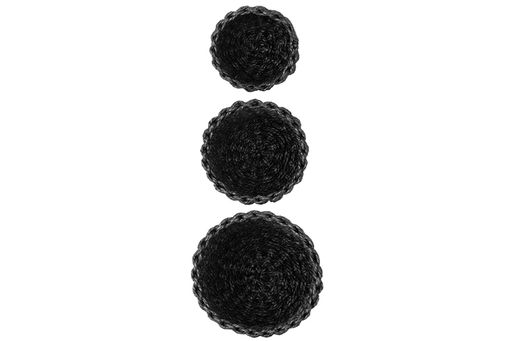 Набор 3 плетеных корзин, 1 корзинка 18*18*15 см, 1 корзинка 15*15*13см, 1 корзинка 12*12*10см, тем-с