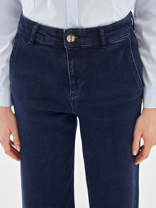 Wideleg Kad?n Jean Pantolon