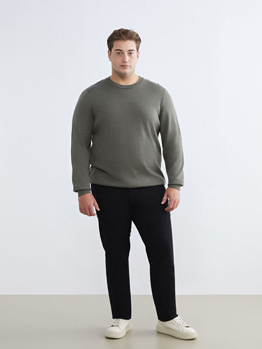 Bisiklet Yaka Erkek Triko Kazak