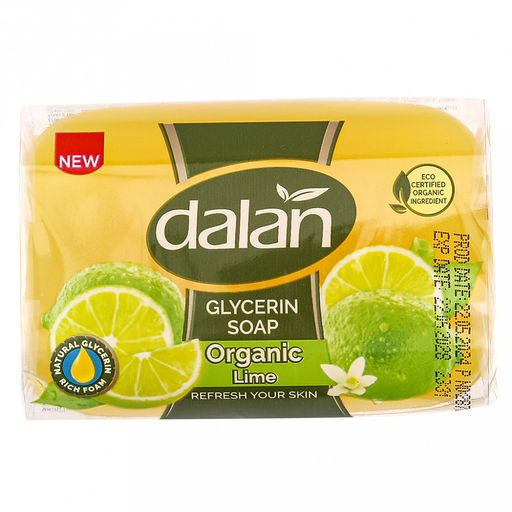 Цена за 6 шт. Мыло туалетное твердое Dalan Глицерин 100г, Лайм (Турция)