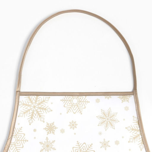 Фартук Доляна Снежинки золотые 70*80 см, 100% п/э  фото 3