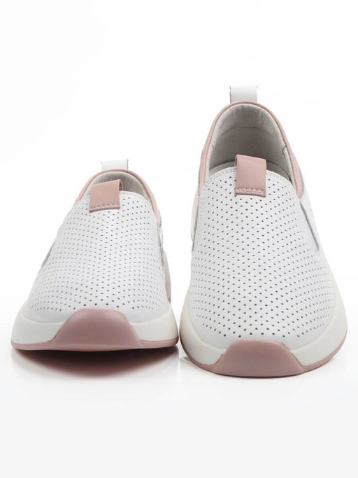 06-YG108-2 WHITE/PINK Туфли летние женские (натуральная кожа)