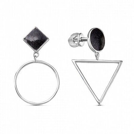 Серьги из серебра без вставки, В10-0196