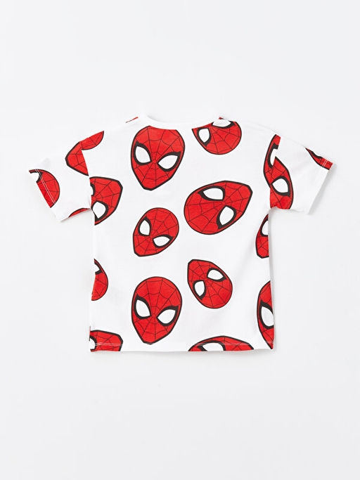 Bisiklet Yaka Spiderman Bask?l? Erkek Bebek Ti??rt ve ?ort 2li Tak?m - Waikiki фото 3