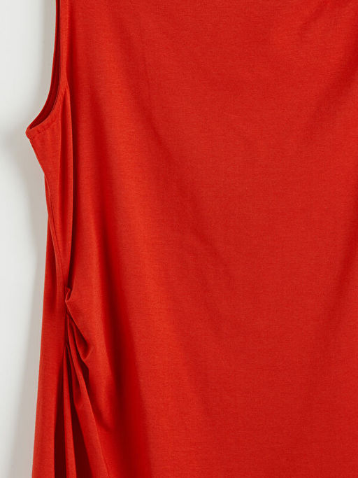 Kay?k Yaka B?zg?l? Elbise