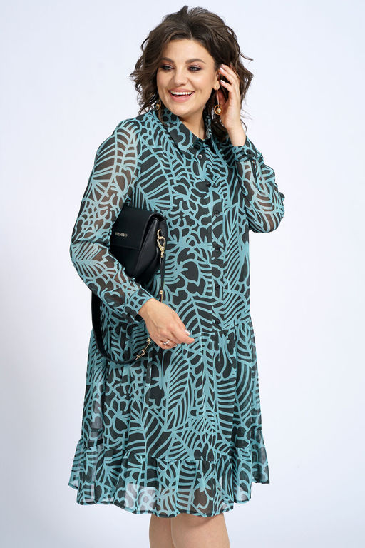 Платье ALANI 2146 бирюза с черным - Alani collection фото 6