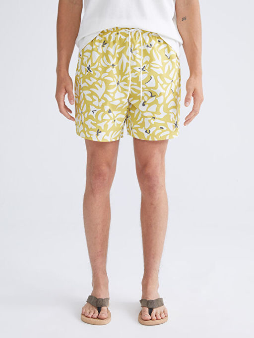 K?sa Boy Desenli Erkek Deniz ?ortu