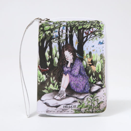 Кошелёк женский на молнии с ремешком, разноцветный