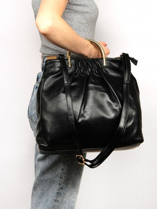 Сумка женская искусственная кожа BT-CZ 0050-1, 1отд+евро, плечевой ремень, черный SALE 262509 - Adelia фото 9