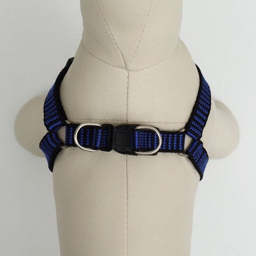 Шлейка рельефная 36-49 х 1,5 см, сине-чёрная - Пижон фото 4