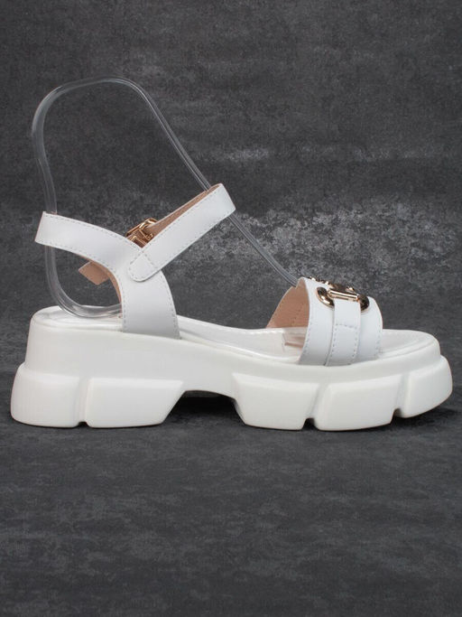 08-PEY186-1 WHITE Босоножки женские (натуральная кожа)