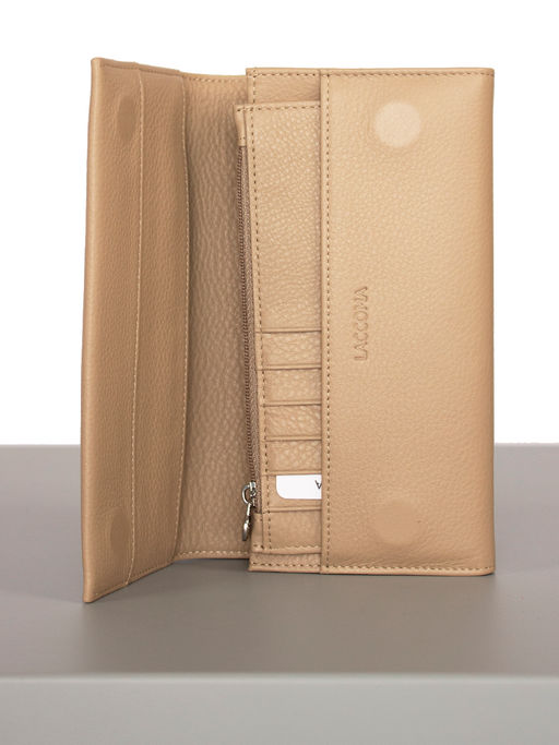 LACCOMA кошелек LA-1098-бежевый натуральная кожа  фото 3