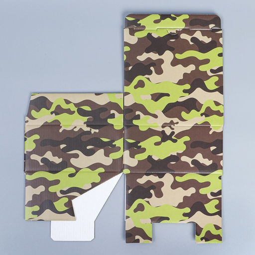 Коробка подарочная сборная, упаковка, «Милитари», 15 х 15 х 7 см