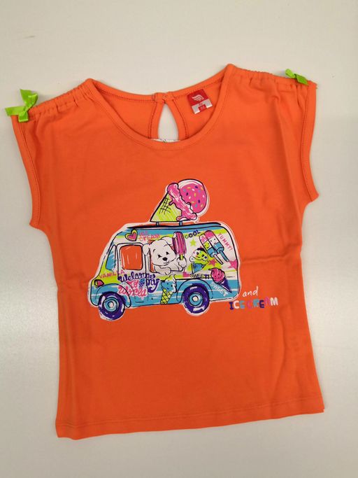 CRB wear/CSK 61321 Футболка для девочки, коралловый/Ex.Cherubino
