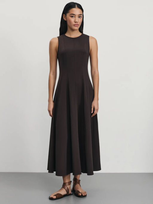 Платье миди приталенного кроя из хлопка / Zarina  фото 4