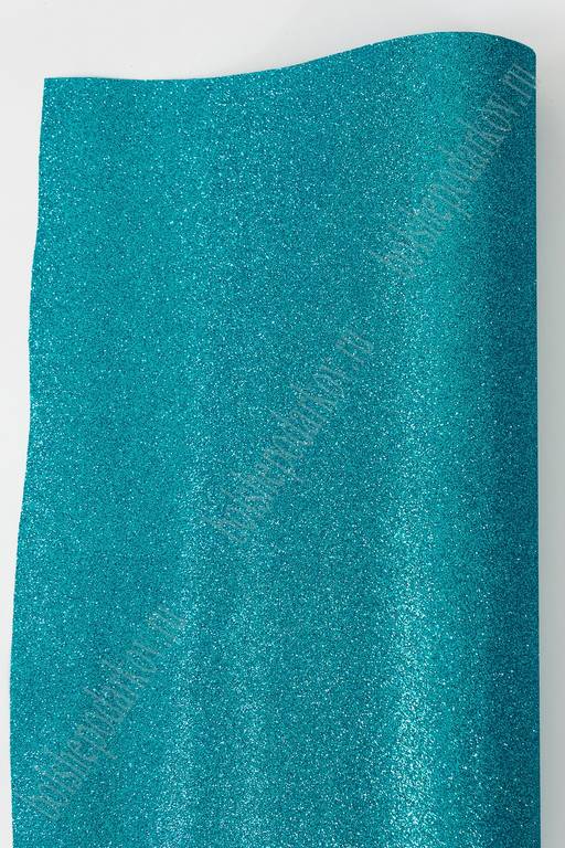 Ткань упаковочная с глиттером 48 см*5 ярд (SF-3131), бирюзовый